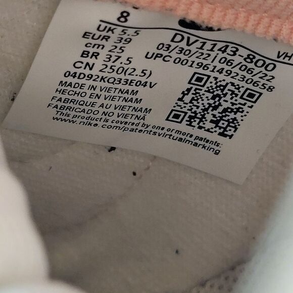 Nike Dunk High Top Womens Sneaker Size 8 Denim Corral White Leather DV1143-800 - Picture 8 of 10